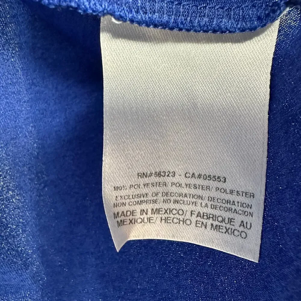 Nike Dri-Fit Size Large Long Sleeve Crew Neck Top Blue 100% Polyester Sport‎